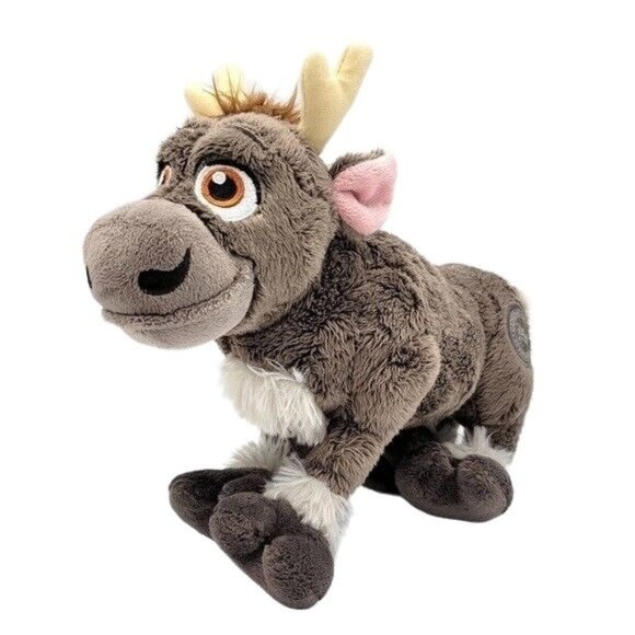 Disney Store Frozen Sven Plush Brown 10" Stuffed Animal Embroider Reindeer Movie - Picture 1 of 12